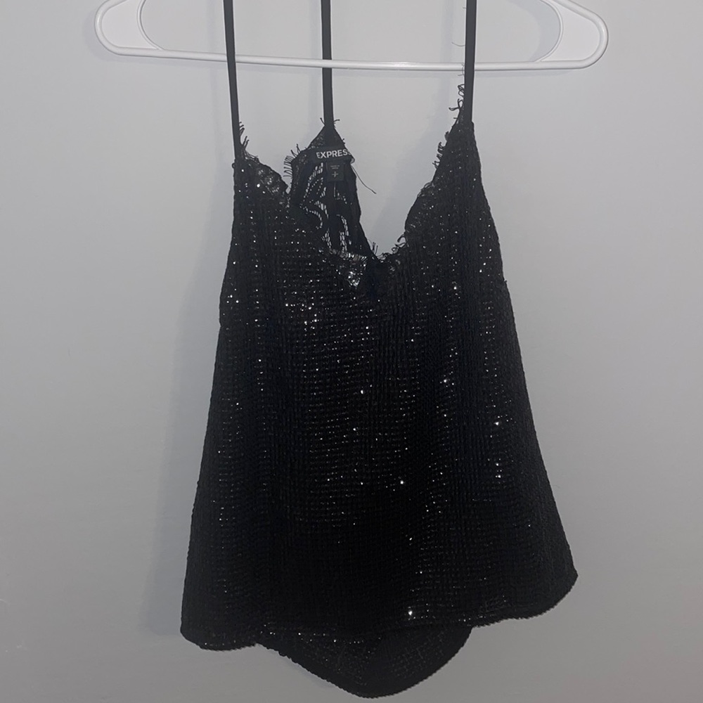 Sequin Black Blouse